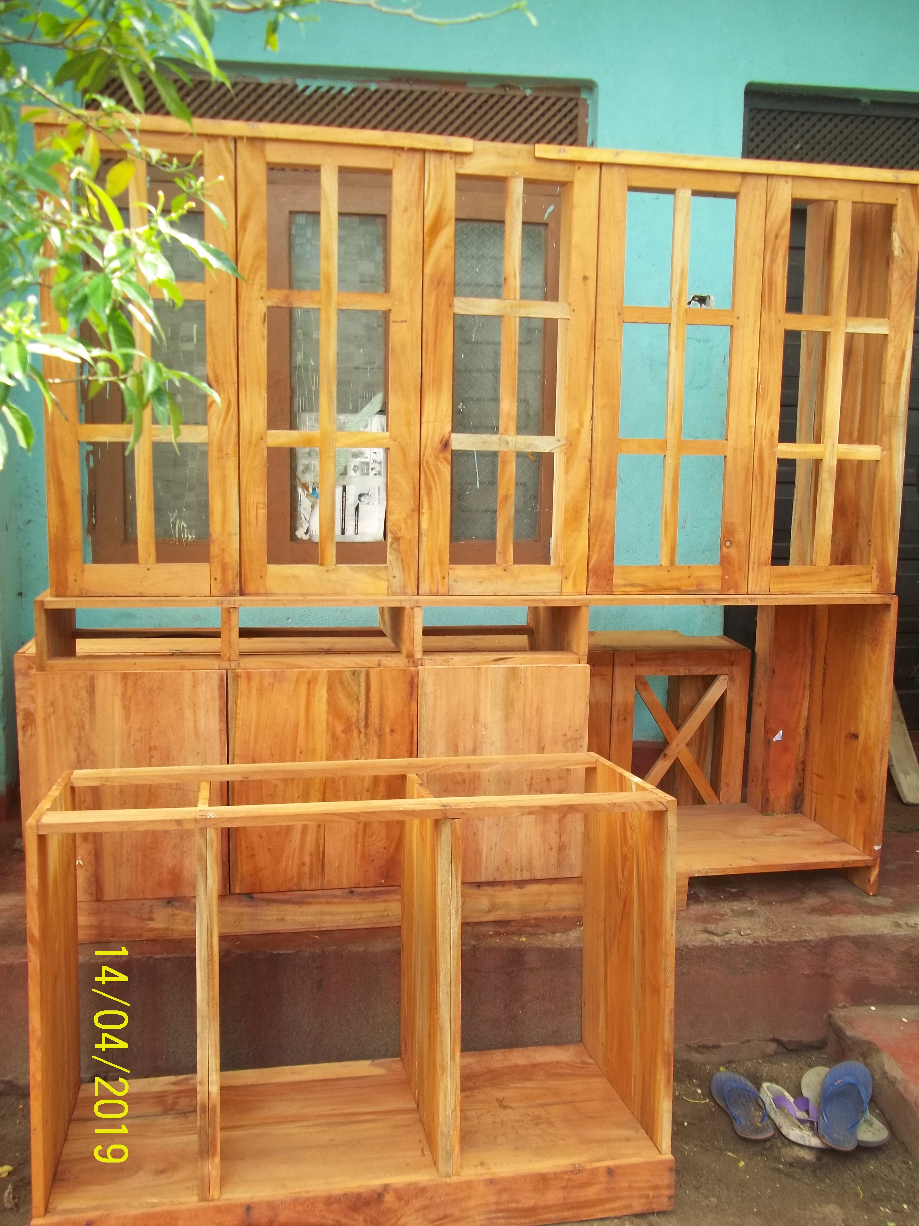 MAHOGANY PANTRY CUPBOARD 