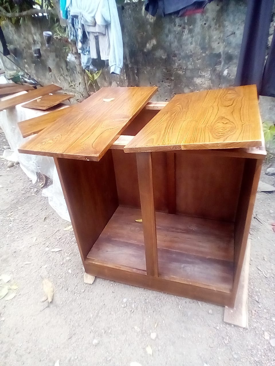 MAHOGANY PANTRY CUPBOARD 